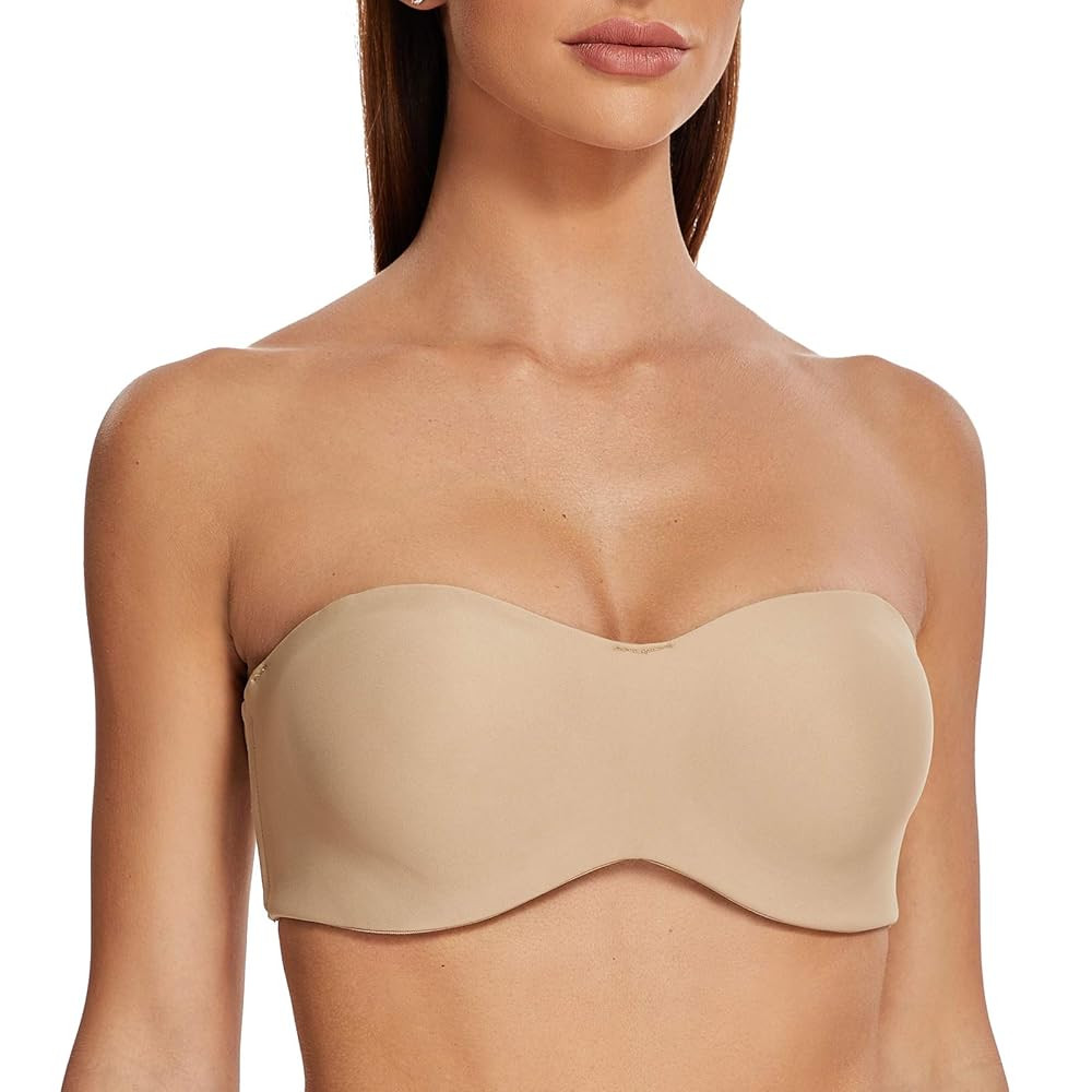 MELENECA Women's Strapless Bra for Large Bust Minimizer Unlined Bandeau with Underwire | Amazon (US)