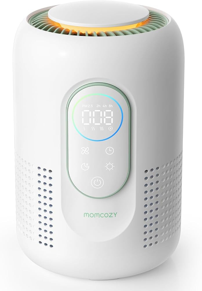 Momcozy Nursery Air Purifier, 4-Filter System with H13 HEPA & Carbon, Real-Time PM2.5 Air Quality... | Amazon (US)