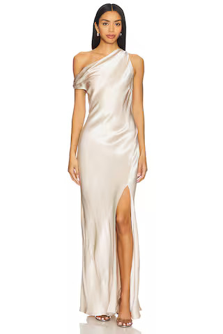 Bec + Bridge Sol Asymmetrical Dress in Sand from Revolve.com | Revolve Clothing (Global)