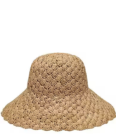 Wyeth Esme Patterned Straw Bucket Hat - Natural | Dillard's