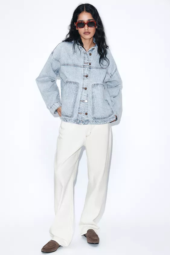 DENIM JACKET WITH PATCH POCKETS | Zara AU