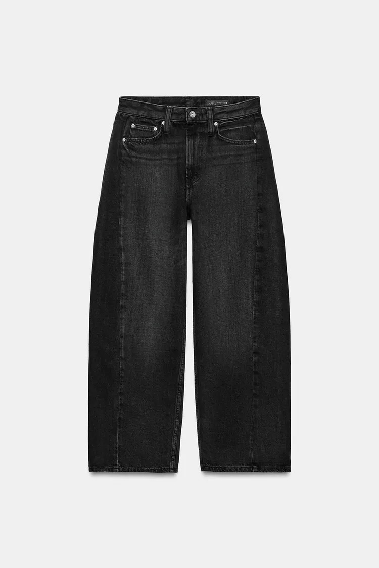MID-RISE - RELAXED LEG - ANKLE LENGTH. ZARA WOMAN COLLECTION. Mid-rise jeans with belt loops. Fiv... | Zara US
