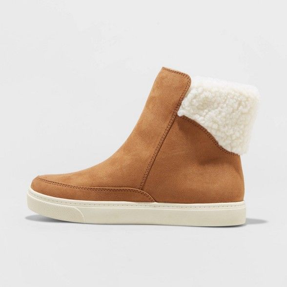 Women's Lei Microsuede Sherpa Sneakers Booties - Universal Thread™ | Target