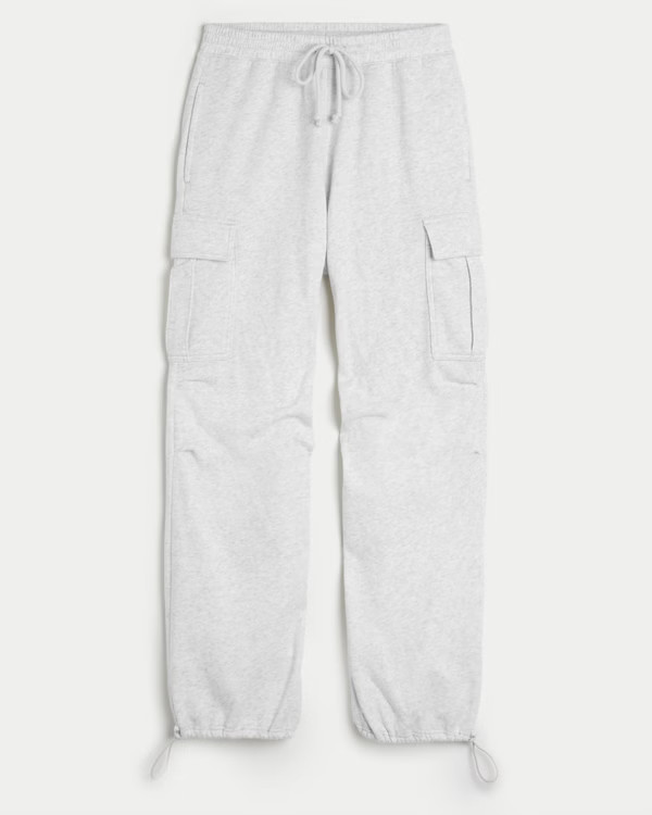 Feel Good Adjustable Rise Fleece Parachute Cargo Pants | Hollister (US)