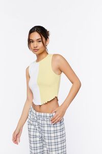 Colorblock Lettuce-Edge Crop Top | Forever 21 | Forever 21 (US)