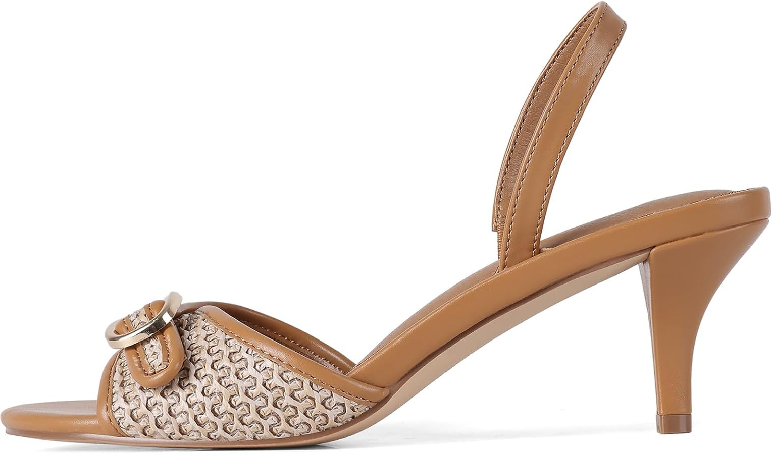 Womens Slingback Kitten Heels Open Toe Summer Sandals Low Heels Dress Sandals Wedding Party Shoes... | Amazon (US)