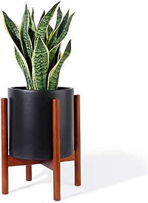 POTEY Mid Century Plant Stand - Solid Beech Wood Plant Holder for Indoor Plants Pot Display, Fits... | Amazon (US)