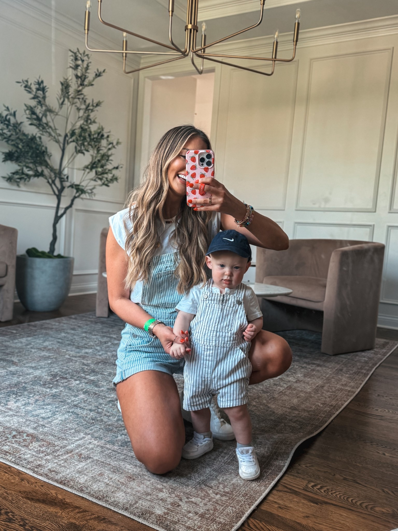 Matching mom and baby boy overalls! Mine fit true to size I have a small 

#LTKBaby #LTKFamily #LTKKids