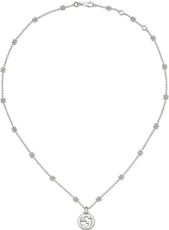 Gucci Silver Interlocking-G Pendant Necklace | Nordstrom | Nordstrom
