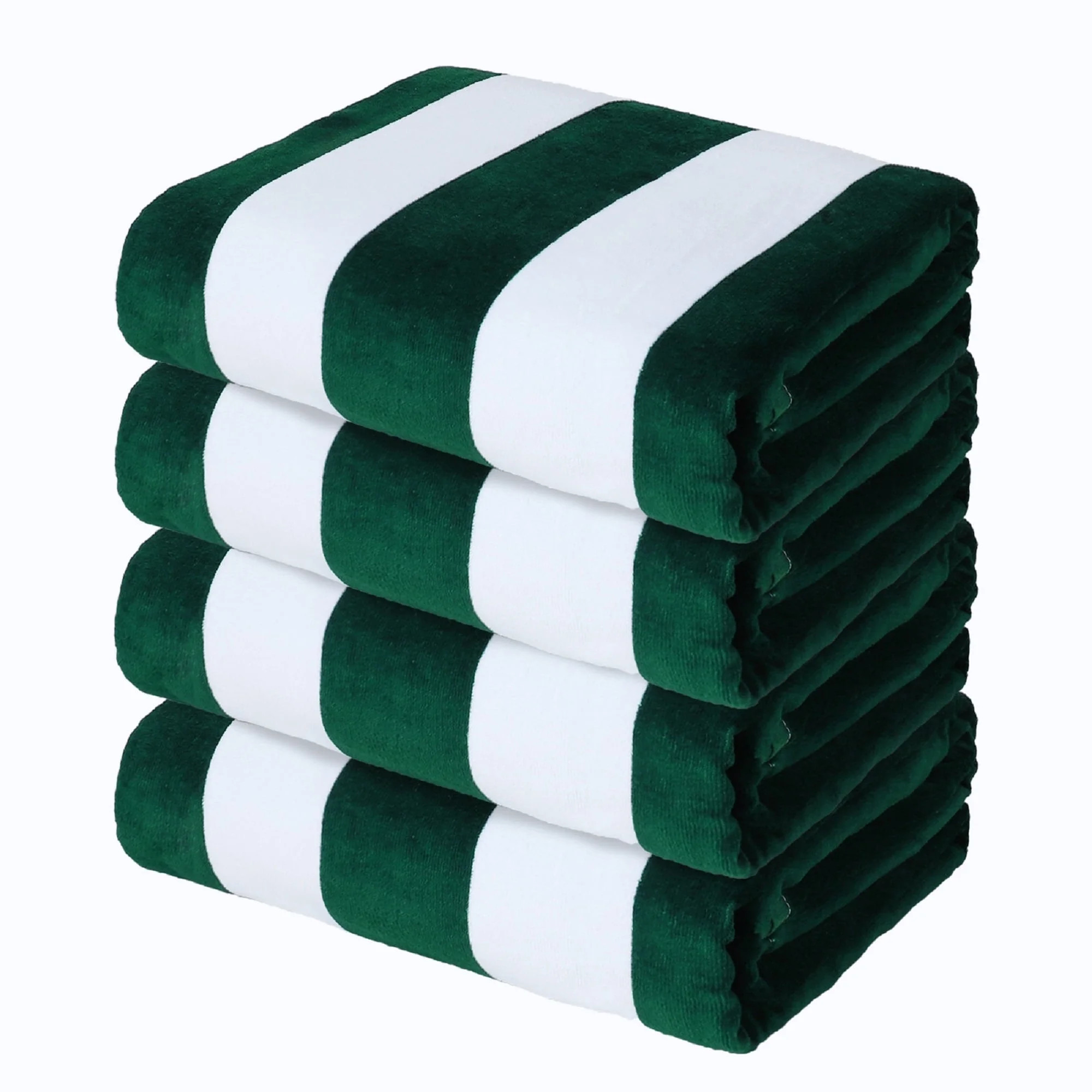 Exclusivo Mezcla 4-Pack Cotton Oversized 35"x70" Cabana Stripe Beach Towels, Super Absorbent Soft... | Walmart (US)