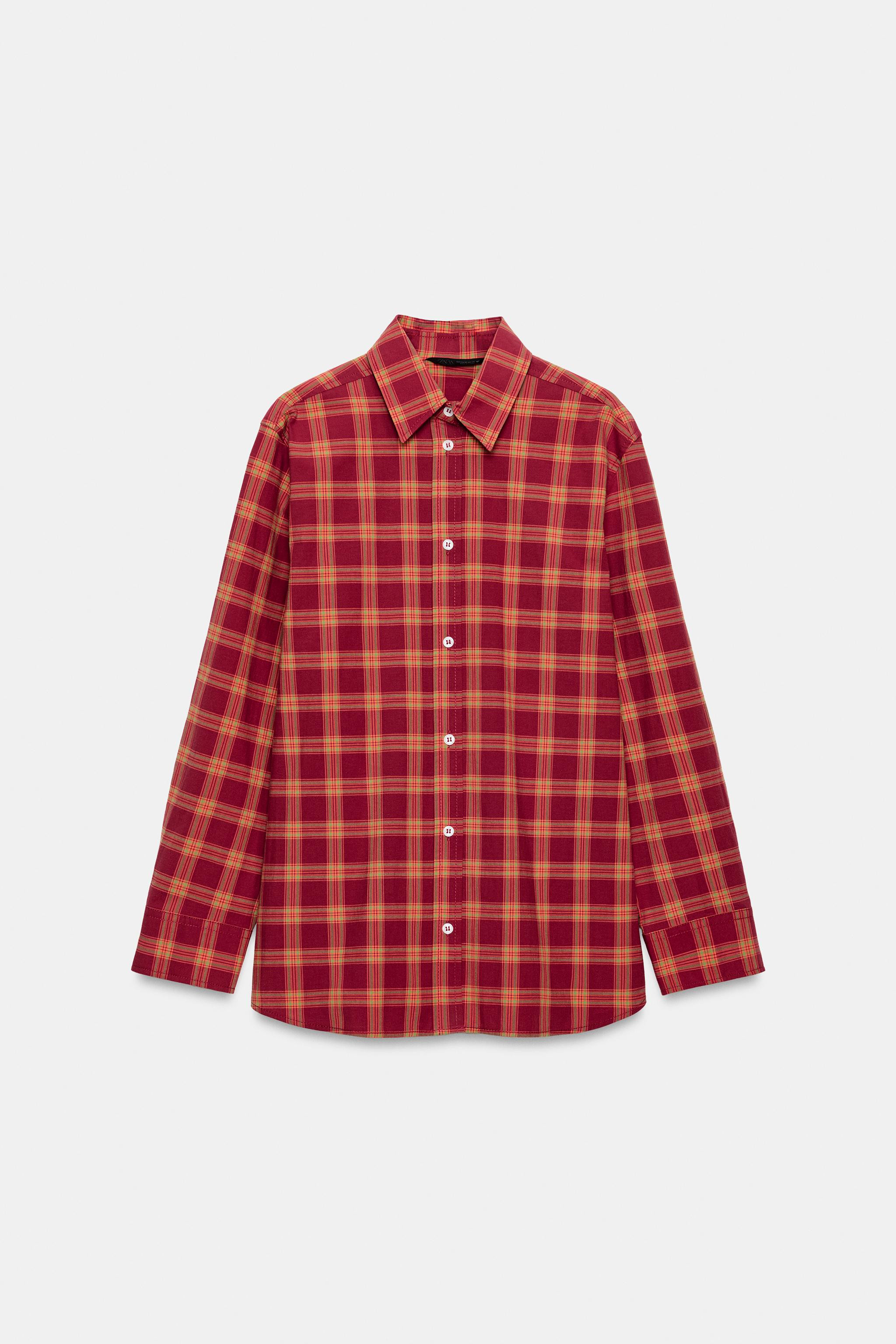 PLAID POPLIN OVERSHIRT | Zara US