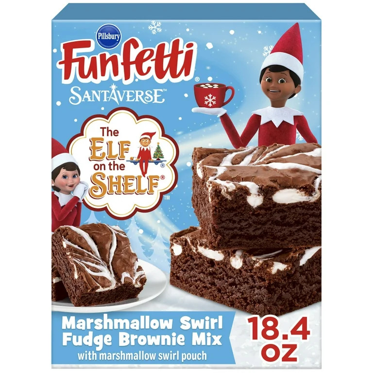 Pillsbury Funfetti The Elf on the Shelf Marshmallow Swirl Fudge Brownie Mix, 18.4 oz Box - Walmar... | Walmart (US)