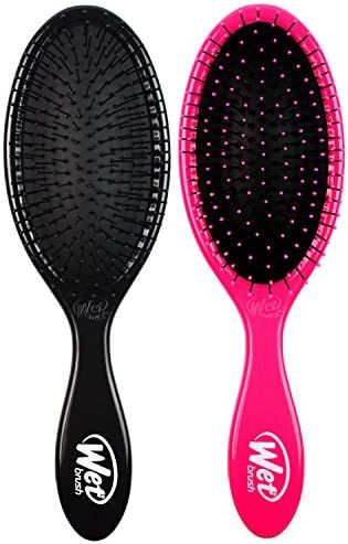 Wet Brush Original Detangler Hair Brush - Pink and Black (Pack of 2) - Exclusive Ultra-soft IntelliF | Amazon (US)