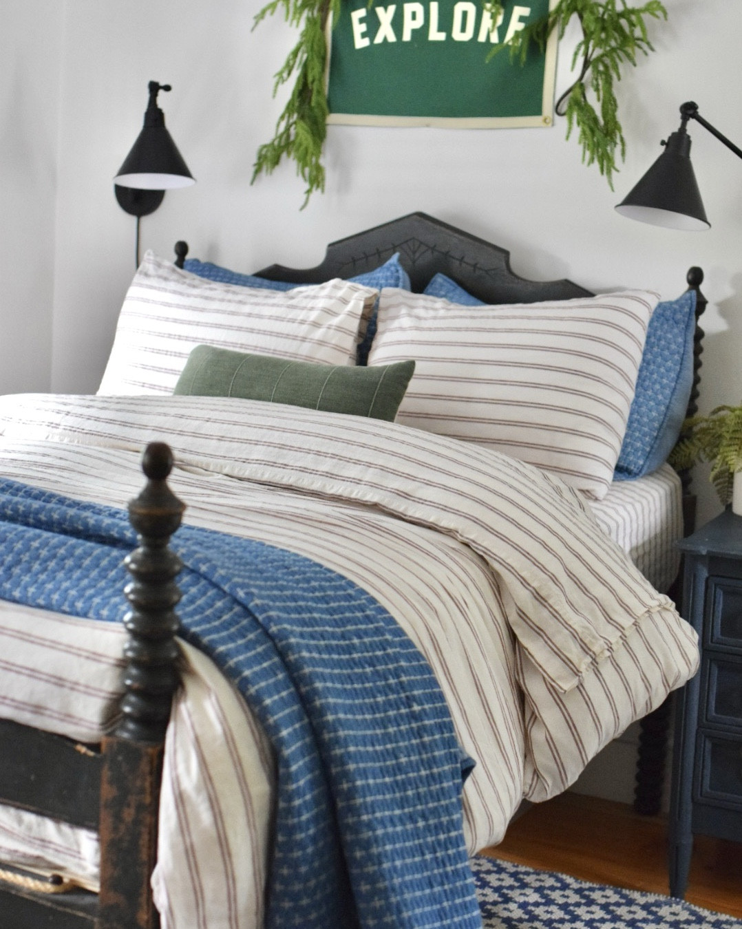 Theo got a bedding refresh for fall with Piglet In Bed’s Rhubarb Kemptown Stripe in their linen blend. It’s so cozy, classic, and has a vintage feel which I love paired with his antique bed. Sharing all the details below. ✨ 

#LTKSeasonal #LTKHome #LTKFamily