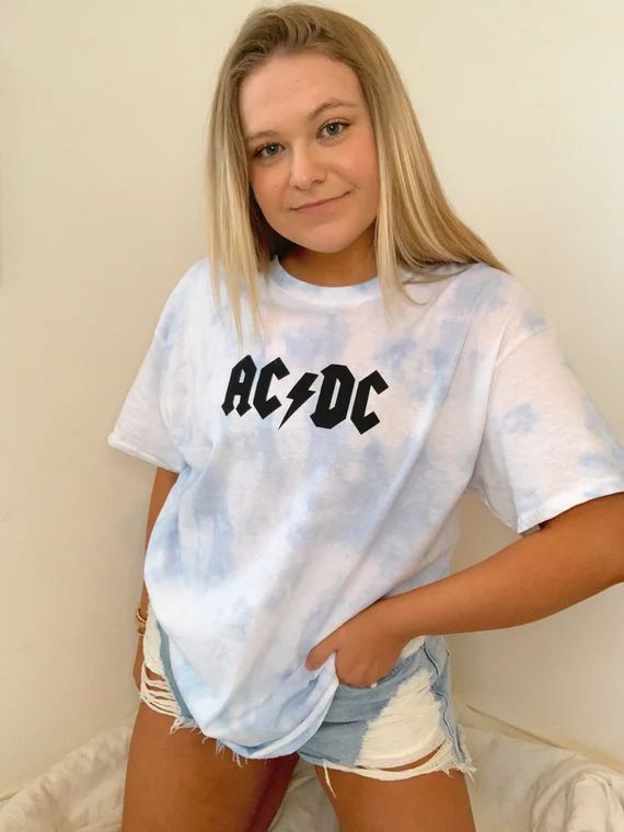 Ac/dc Tie Dye Tee | Etsy (US)