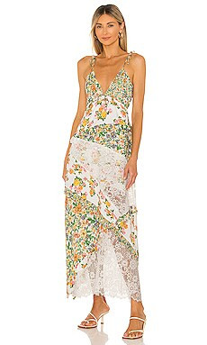 For Love & Lemons Rosalyn Maxi Dress in Marigold from Revolve.com | Revolve Clothing (Global)