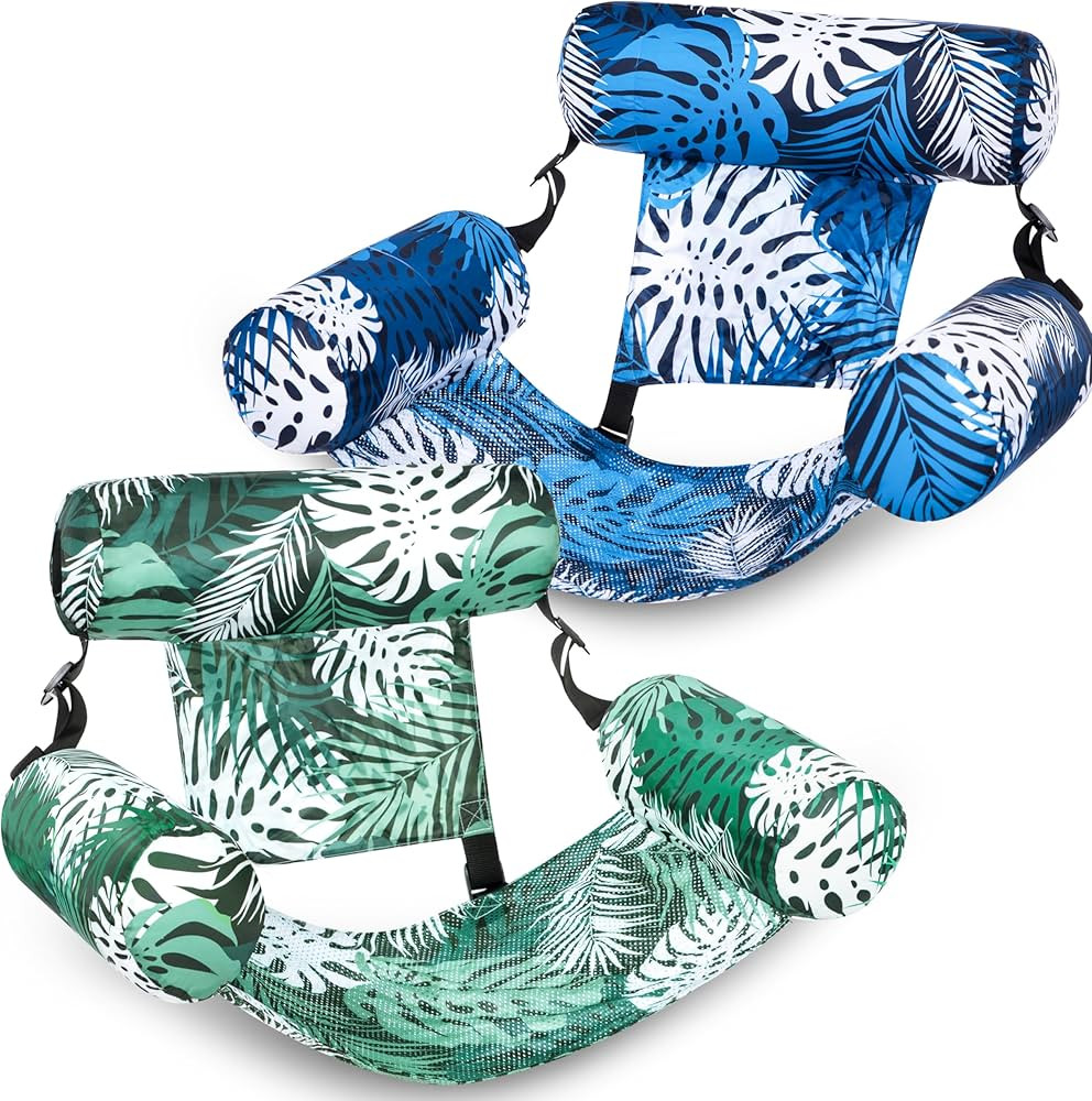 SLOOSH Inflatable Pool Floats Adult,2 Packs Floating Lounge Chairs,Blow up Pool Noodles for Adult... | Amazon (US)