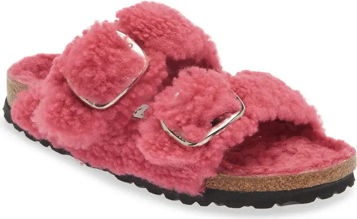 Arizona Big Buckle Genuine Shearling Slide Sandal (Women) | Nordstrom
