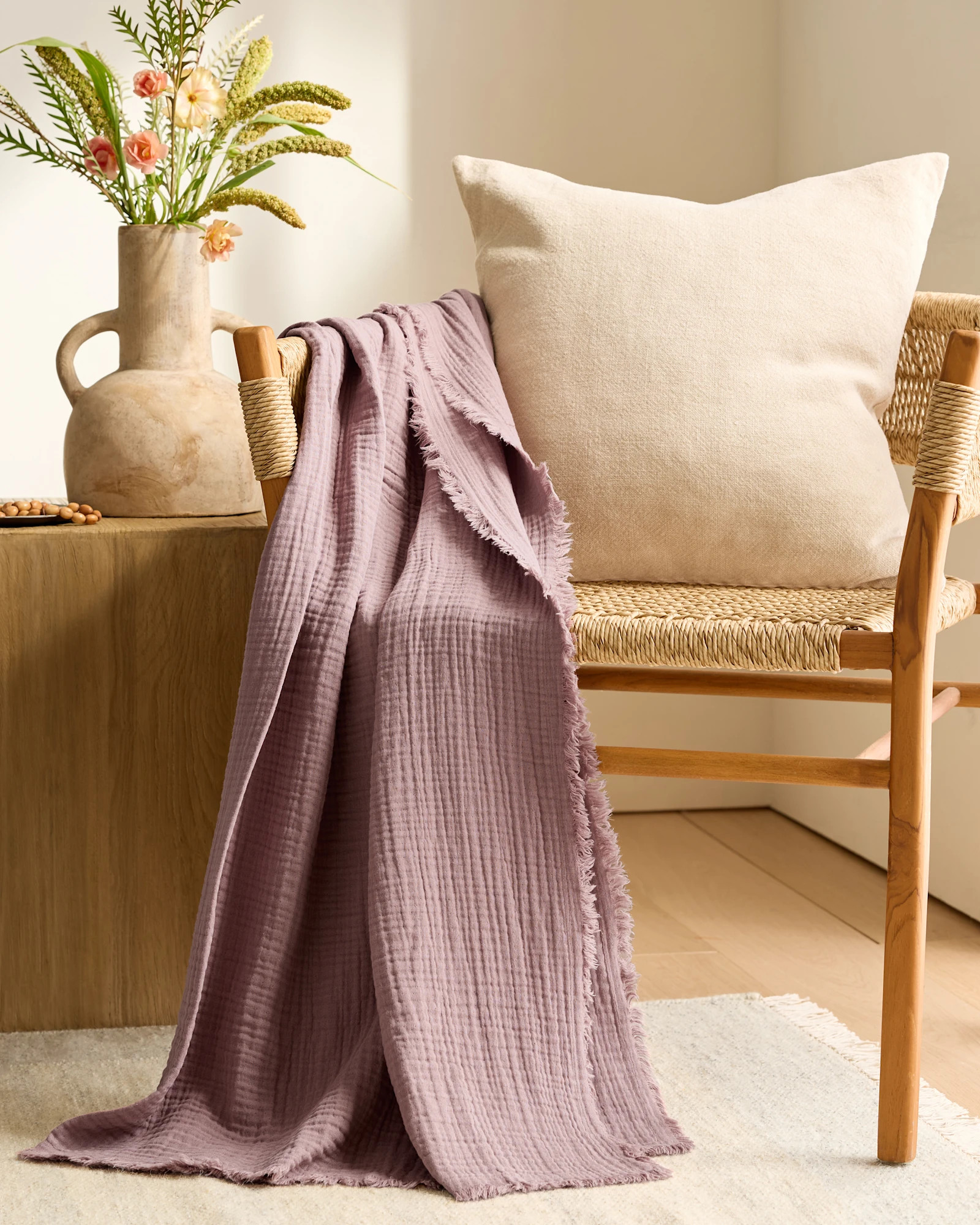 Organic Airy Gauze Throw | Quince