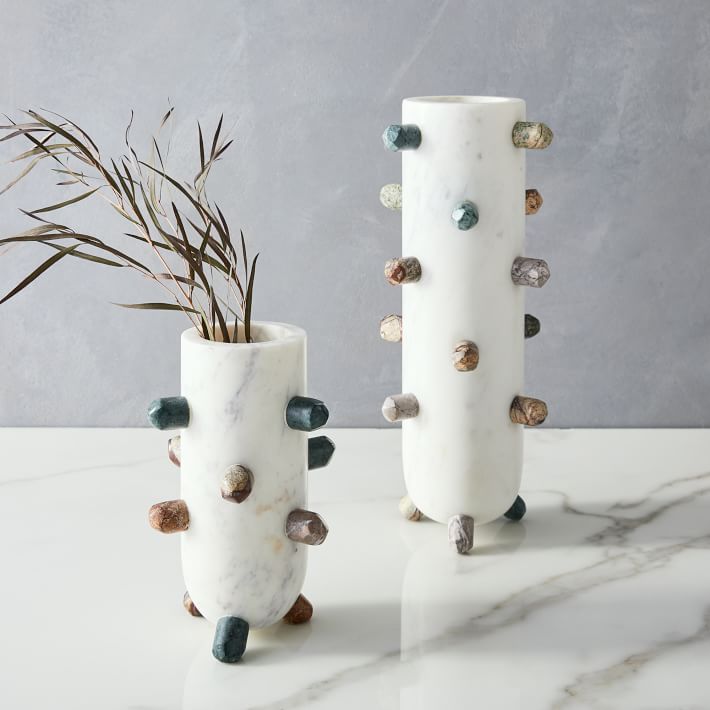 Chen &amp; Kai Studded Stone Vases | West Elm (US)