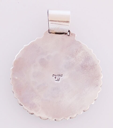 Native American Navajo Handmade Sterling Silver Pendant with Turquoise Cluster | eBay US