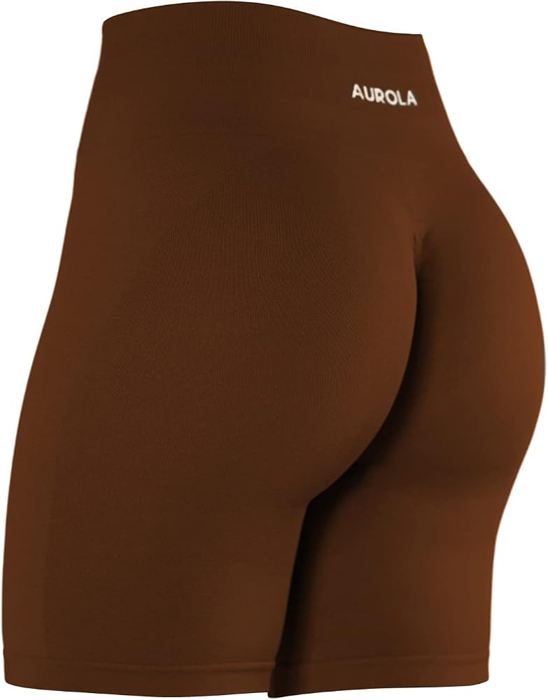 AUROLA Women's Athletic Shorts Seamless High Waisted Running Sporty Gym Fitness Yoga Elastic Work... | Amazon (US)