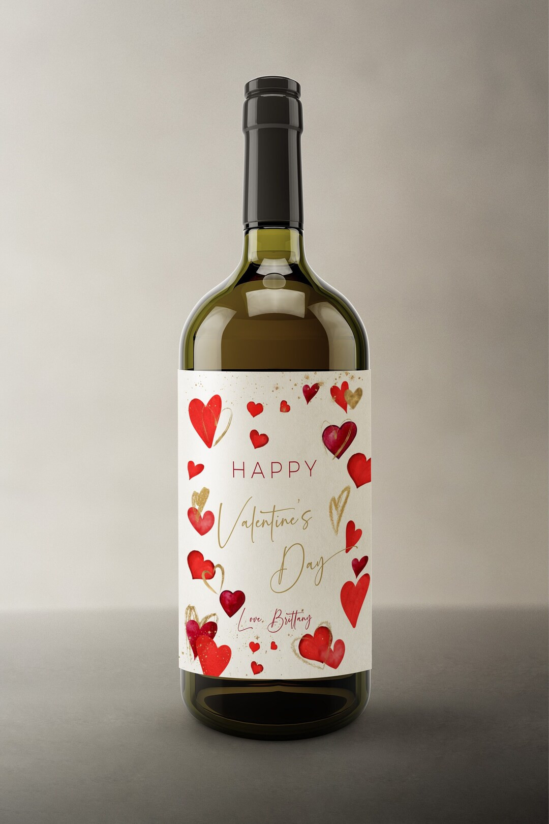 Happy Valentine's Day Wine Labels, Valentine's Day Wine Label, Personalized Valentines Day Gift, ... | Etsy (US)