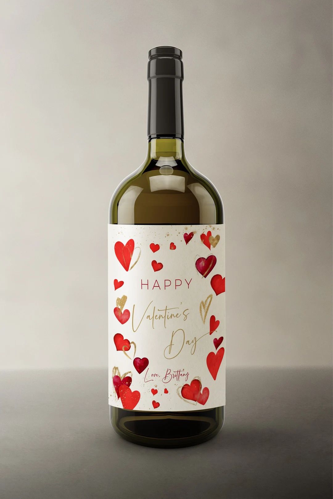 Happy Valentine's Day Wine Labels, Valentine's Day Wine Label, Personalized Valentines Day Gift, ... | Etsy (US)