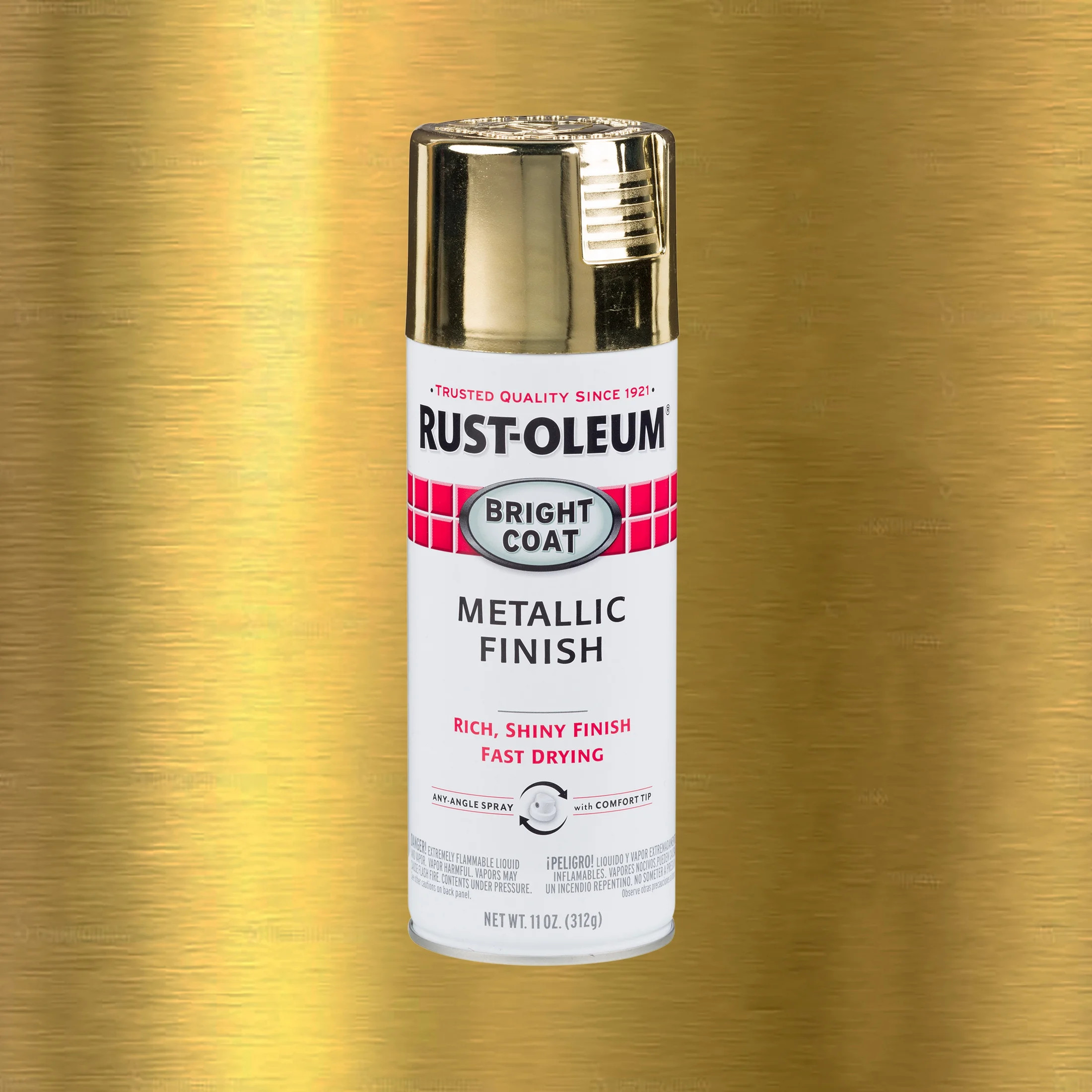 Gold, Rust-Oleum Stops Rust Bright Coat Metallic Spray Paint-7710830, 11 oz - Walmart.com | Walmart (US)