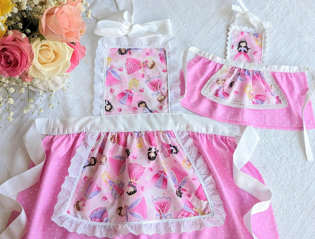 Pink Princess Apron Doll Apron Matching Apron Mommy and Me - Etsy | Etsy (US)