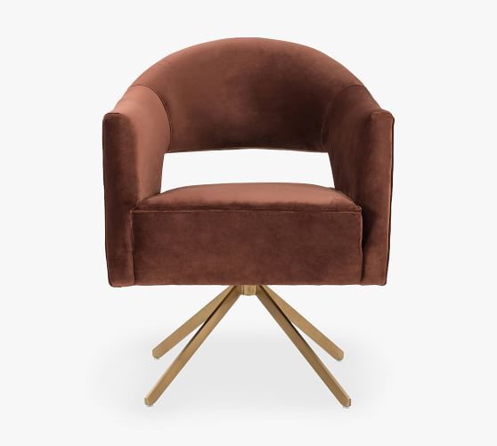 Alta Upholstered Swivel Desk Chair | Pottery Barn (US)