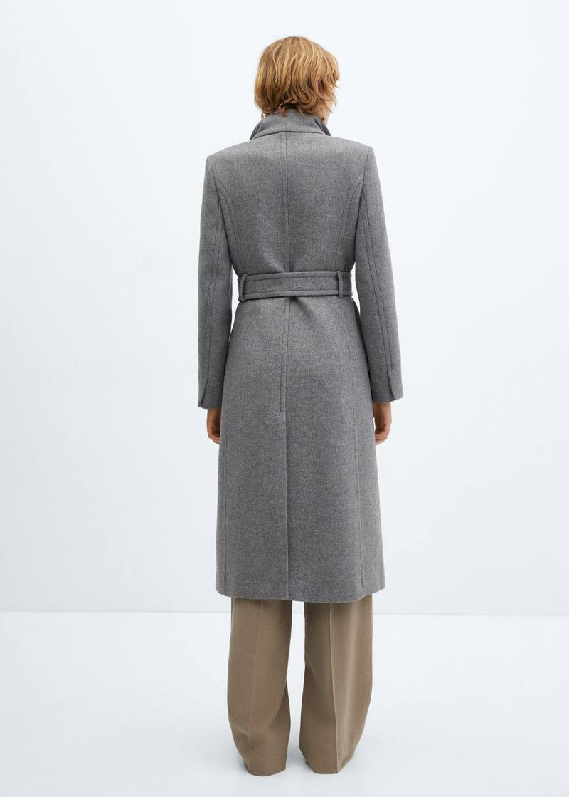 Woolen coat with belt -  Women | Mango USA | MANGO (US)