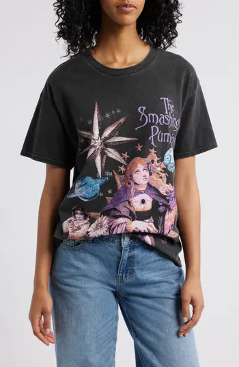 Merch Traffic Smashing Pumpkins Cotton Graphic T-Shirt in Charcoal at Nordstrom Rack, Size Medium | Nordstrom Rack