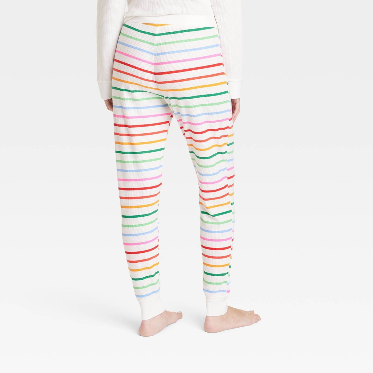 Women's Striped Matching Family Thermal Pajama Pants - Wondershop™ Cream | Target