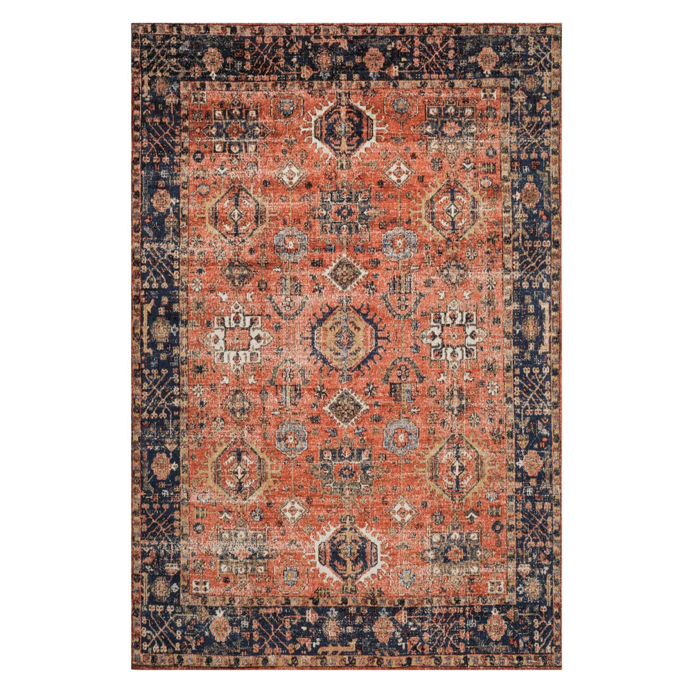 5'X8' Shapes Loomed Area Rug Rust/Navy - Safavieh | Target