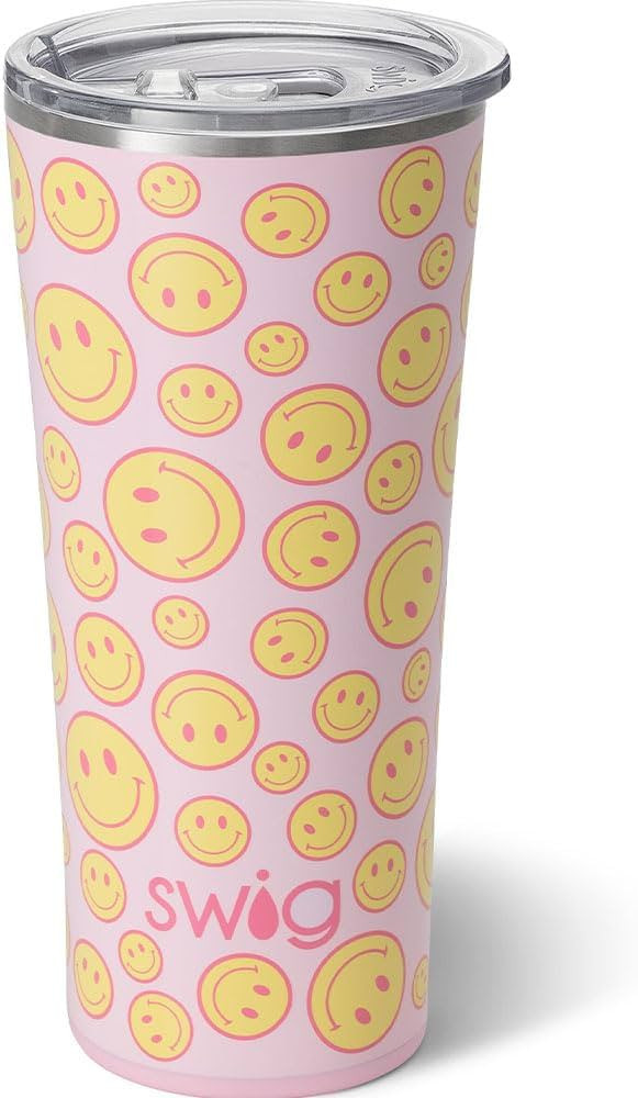 Swig Life 22oz Tumbler, Insulated Coffee Tumbler with Lid, Cup Holder Friendly, Dishwasher Safe, ... | Amazon (US)