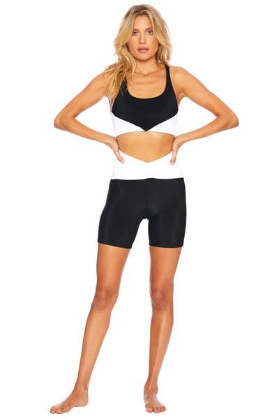 Cora Bike Short Black & White | Beach Riot