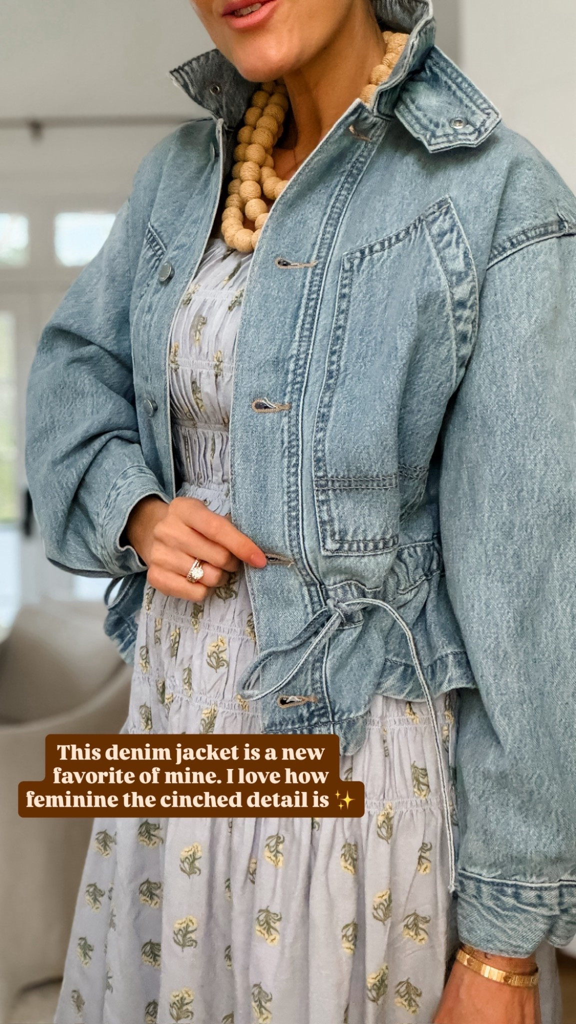 Love the cinched detail on this denim jacket 😍 such a great price point! Wearing XS.

Loverly Grey, Target find, Target fashion, denim jacket, closet staple, spring fashion, spring outfit ideas 

#LTKootd #LTKSeasonal