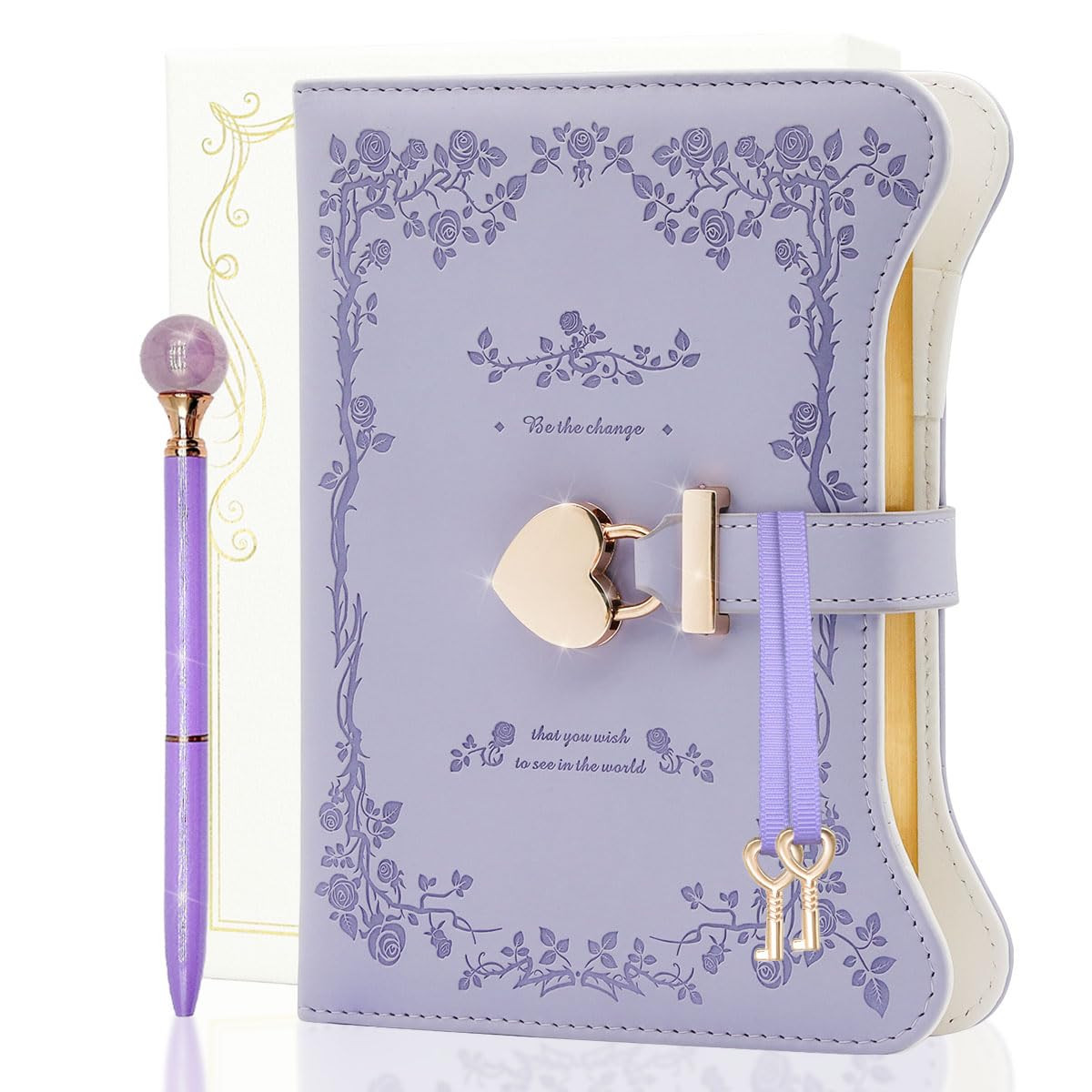 hi! SCI Diary with Lock and Keys for Girls & Women, 360 Pages Journal with Lock for Girls Gift Id... | Amazon (US)