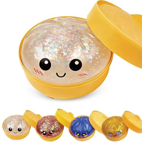 2026 New Glitter Dumpling Squishy - Squishy Dumpling Toy Glitter for Stress Relief, Dumplings Toy for Everyone (White) | Amazon (US)