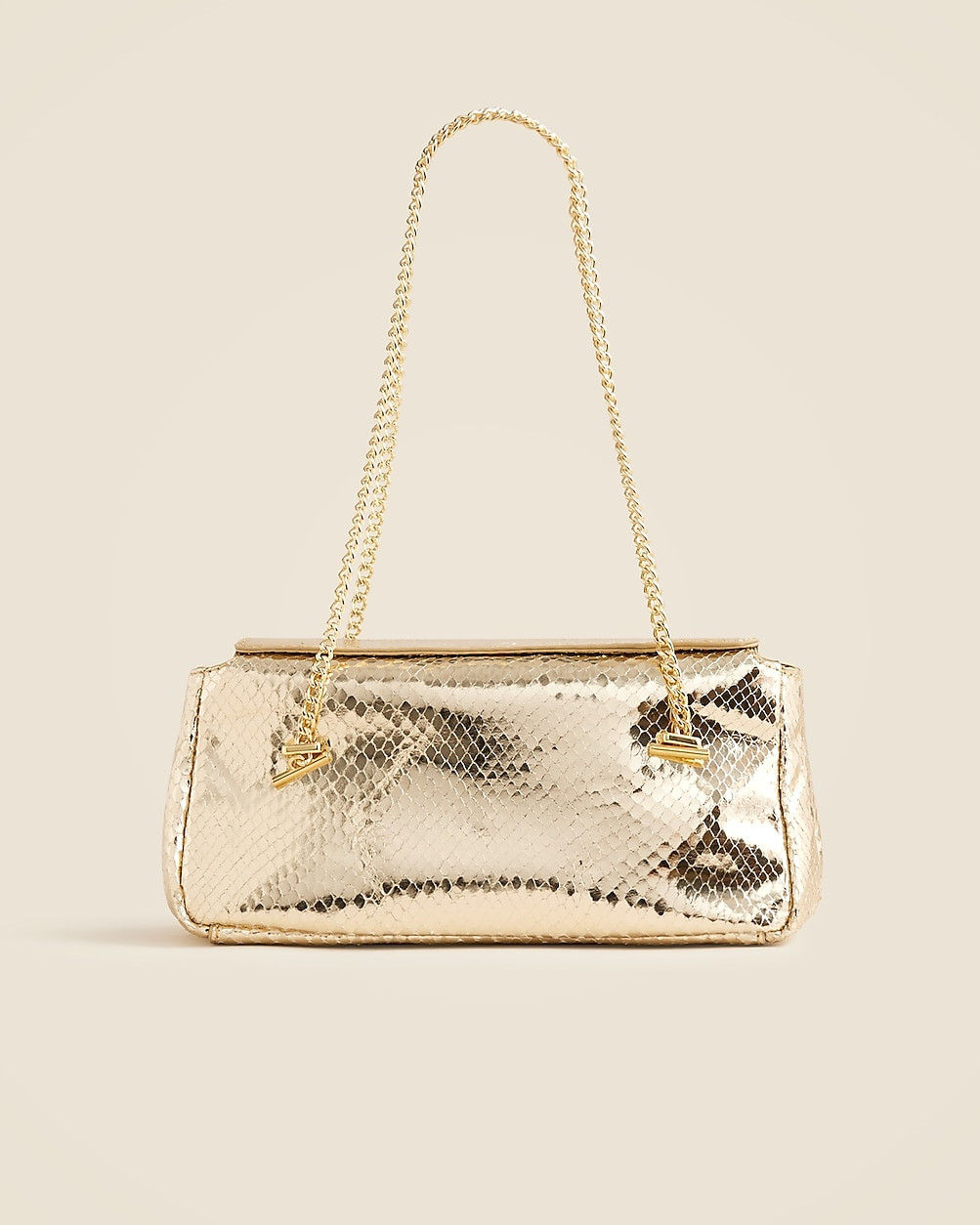 Chain-strap bag in snake-embossed leather | J. Crew US