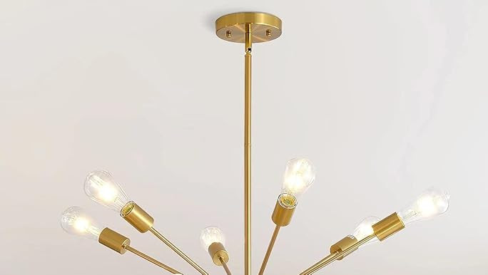 Sputnik Chandeliers 18-Light, Large Modern Mid Century Ceiling Light, Adjustable Anti-Rust Light ... | Amazon (US)