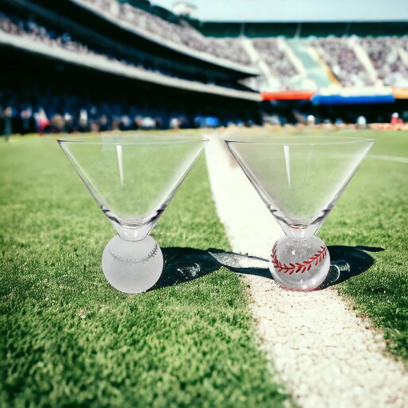 Baseball Gifts for Him Baseball Cocktail Glass Baseball Gifts for Dad Unique Cocktail Glass Cockt... | Etsy (Global)