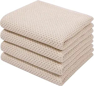 Homaxy 100% Cotton Waffle Weave Kitchen Dish Towels, Ultra Soft Absorbent Quick Drying Cleaning T... | Amazon (US)