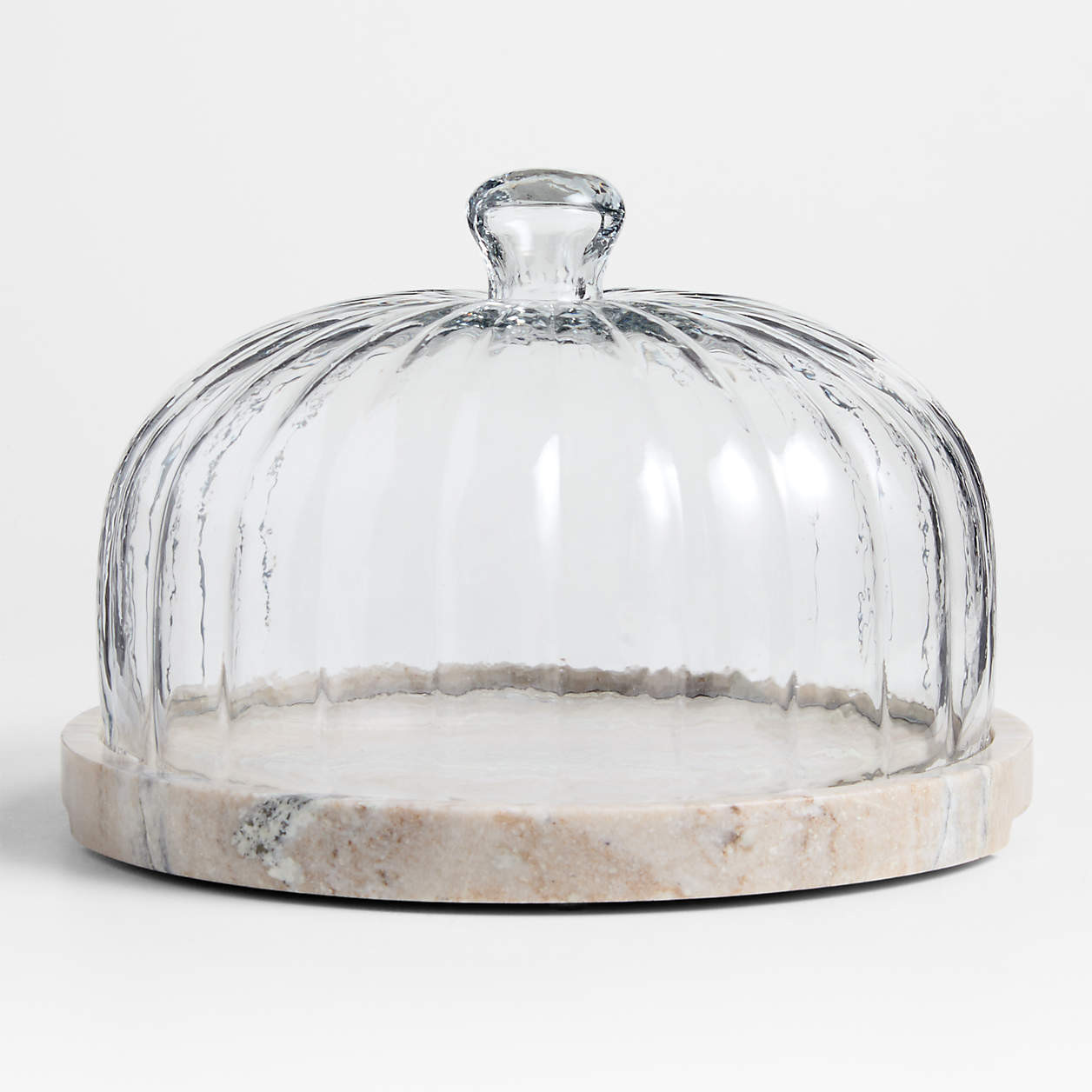 Tuscan Kitchen Marble 11" Cheeseboard with Glass Cloche + Reviews | Crate & Barrel | Crate & Barrel