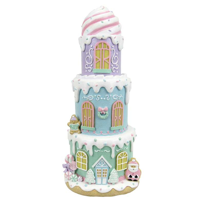 Mrs. Claus' Bakery Resin Layered Cake Gingerbread LED House, 12" | At Home