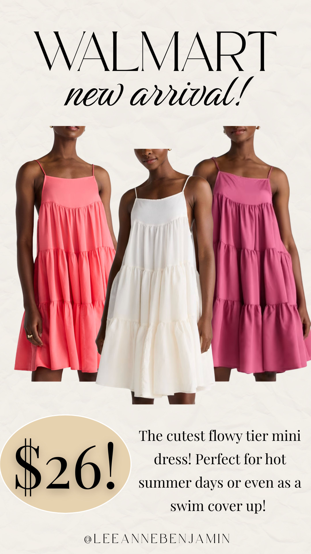 The cutest flowy tier mini dress from Walmart! 

 #LTKMothersDay #LTKootd #LTKTravel