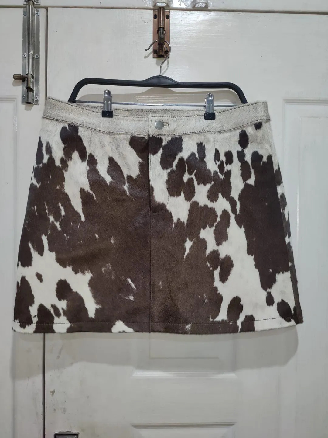 Handmade Cowhide Leather Skirt – Real Hair-On Mini Skirt – Western Rodeo Fashion | Etsy (US)