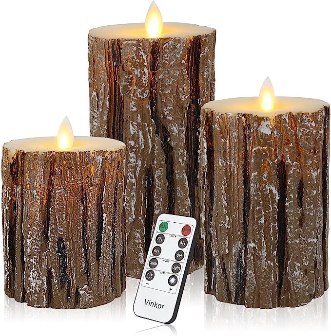 Vinkor Flameless Candles Flickering Candles Decorative Battery Flameless Candle Classic Real Wax ... | Amazon (US)