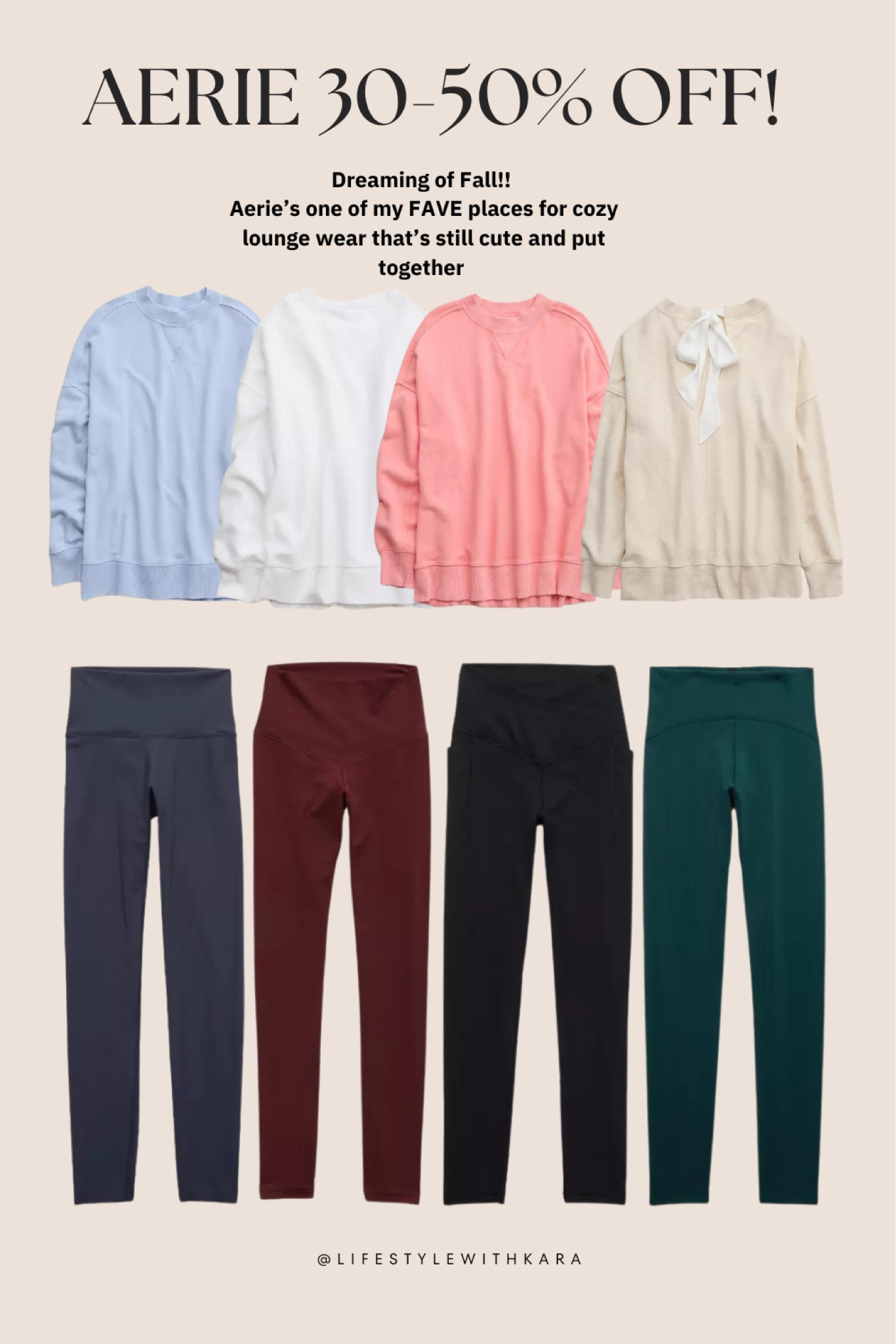 Aerie’s loungewear is unmatched! Live in these oversized sweatshirts and leggings during the fall - up to 50% off today! 

#LTKSeasonal #LTKFindsUnder50 #LTKActive